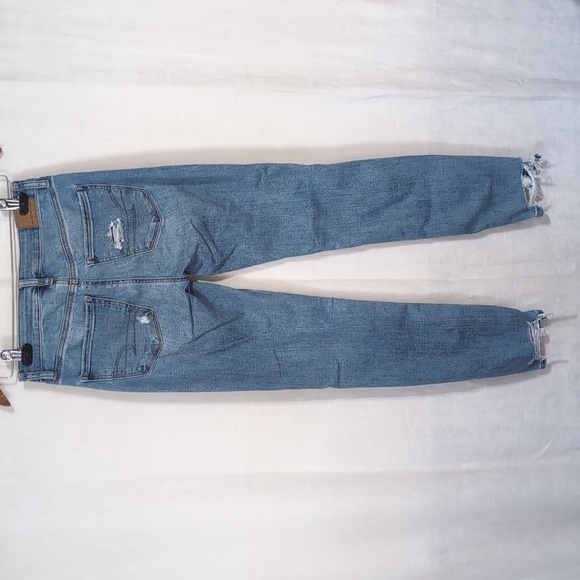 American Eagle Hi Rise Jegging Distressed Light Wash Size 0 - Picture 5 of 8
